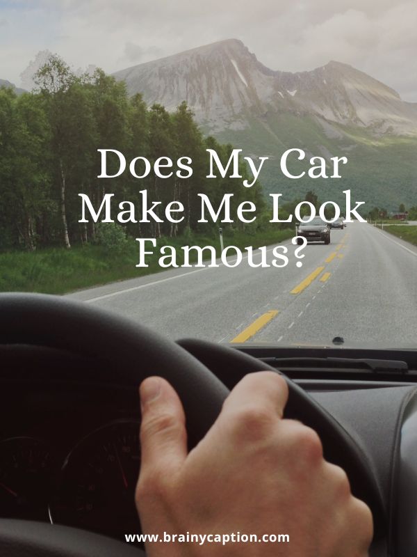 Short Captions for Driving- Does my car make me look famous?