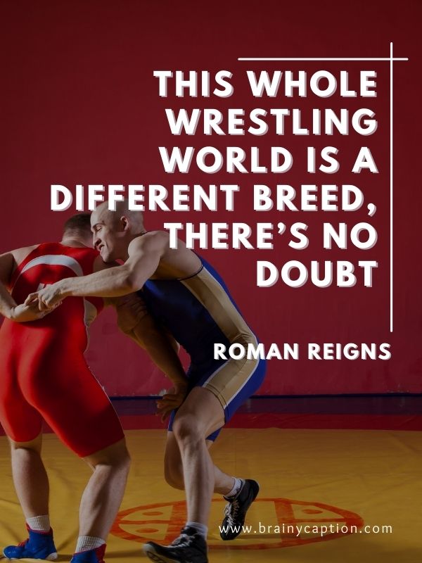 Wrestling Quotes To Make You Enjoy Watching- This whole wrestling world is a different breed, there’s no doubt.