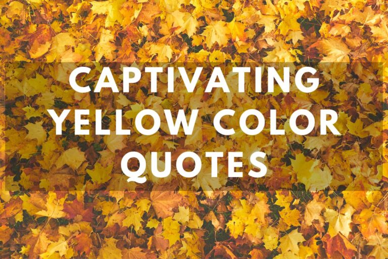 Captivating Yellow Color Quotes To Brighten Your Day